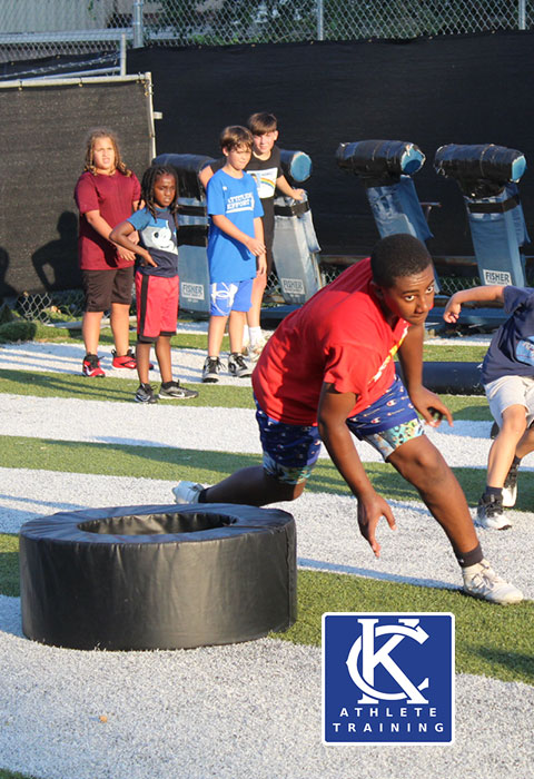 Kansas City Athlete Training Tackling Football Academy Group Classes and Private 1 on 1 Lessons for youth, middle school and high school football players looking to improve and gain confidence becoming a better tackler on the football field with fundamentals being taught at the WeTrainKC Indoor Facility in Kansas City Missouri