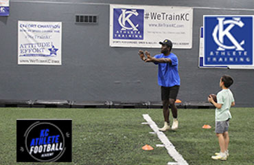 Wide Receiver Football Training part of the Kansas City Football Academy focuses on the techniques needed to play any position that catches the football. This class is highly recommend for all running backs along with wide receivers as this class allows athletes to work on their pass catching techniques and fundamentals. We work every class on an athlete's stance then progress into get offs and using a move to get open.  This class is highly recommended for any youth player looking to be successful catching the football on offense being held at the WeTrainKC Sports Performance Kansas City Athlete Training Athletic Facility in Kansas City Missouri