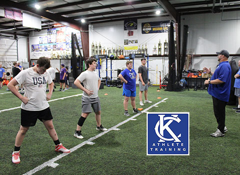 Kansas City Athlete Training Offensive Line Football Academy Group Classes and Private 1 on 1 Lessons for youth, middle school and high school football players looking to improve and gain confidence becoming a better offensive lineman whether it is Center, Guard, or Tackle on the football field with fundamentals being taught at the WeTrainKC Indoor Facility in Kansas City Missouri