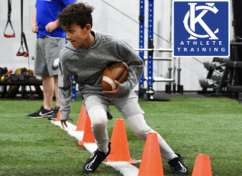 Kansas City Athlete Training Running Back Football Academy Group Classes and Private Running Back 1 on 1 Lessons for youth, middle school and high school football players looking to improve and excel at the Running Back position with fundamentals being taught at the WeTrainKC Indoor Facility in Kansas City Missouri