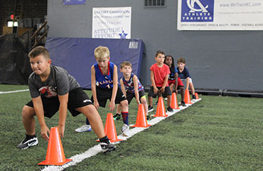 Kansas City Athlete Training Introductory Youth Speed and Agility Age Group 1.0 Training Classes for boys and girls to help prepare them for any sports or athletic event at Kansas City Athlete Training in Kansas City Missouri