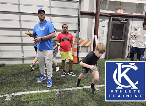 Kansas City Athlete Training Wide Receiver Football Academy Group Classes and Private Wide Receiver 1 on 1 Lessons for youth, middle school and high school football players including boys and girls looking to improve and excel at the Wide Receiver position with fundamentals being taught at the WeTrainKC Indoor Facility in Kansas City Missouri